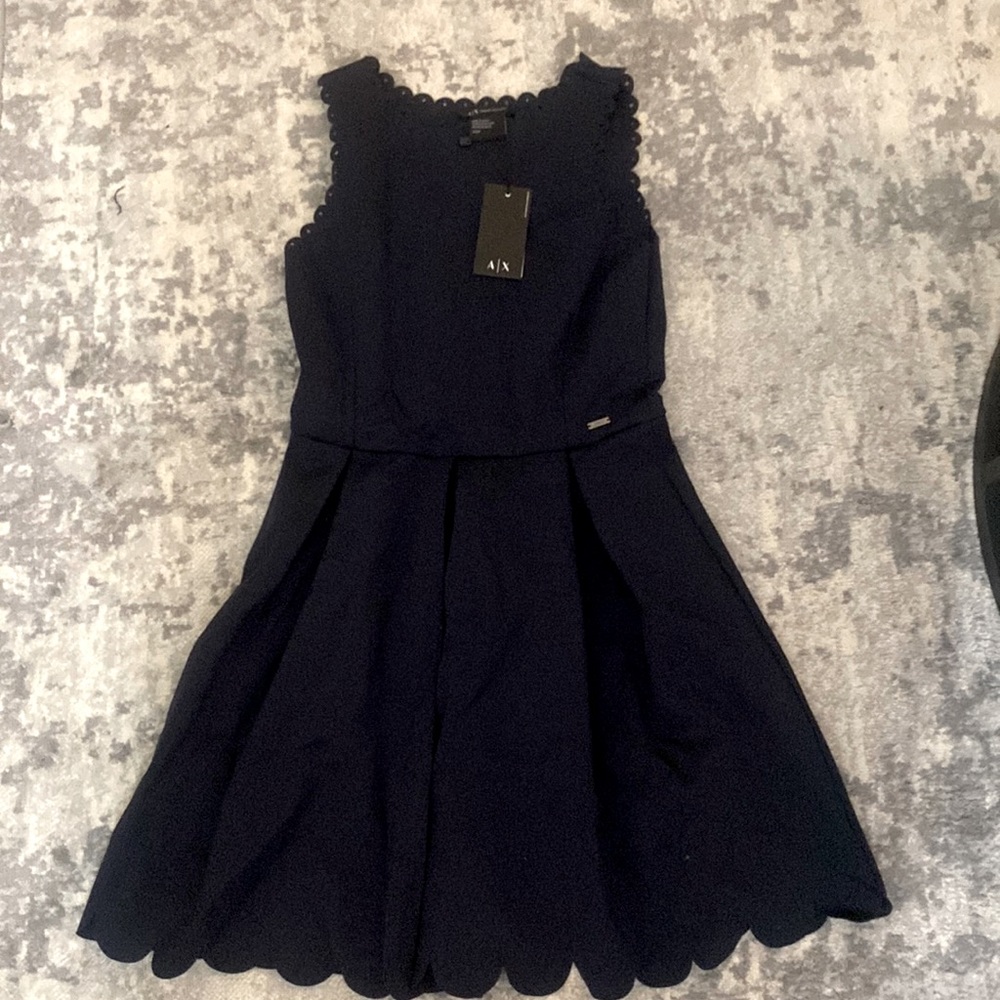 New Armani exchange never worn navy blue mini dress